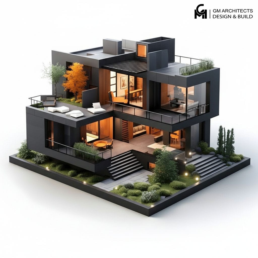 Mẫu Nhà Đẹp Hiện Đại – Xu Hượng Thiết Kế Nhà Ở 2025 21 mau biet thu hien dai gm architects 1