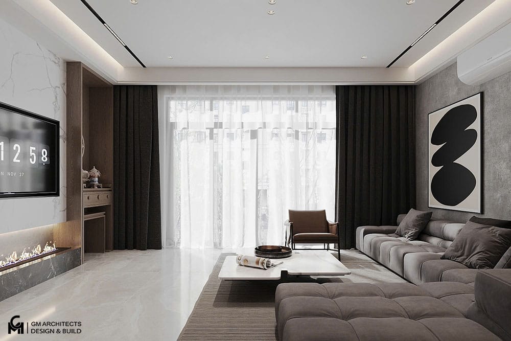 Xây nhà trọn gói anh Chính - An Đồng - Hải Phòng 2 mau noi that phong khach 2 1