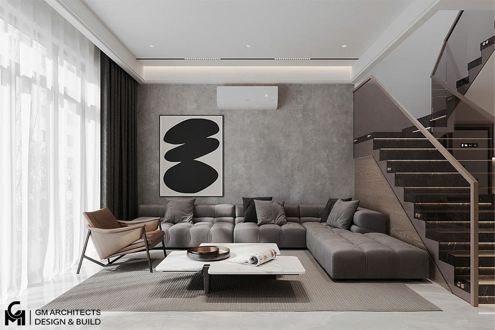 Xây nhà trọn gói anh Chính - An Đồng - Hải Phòng 3 mau noi that phong khach 3