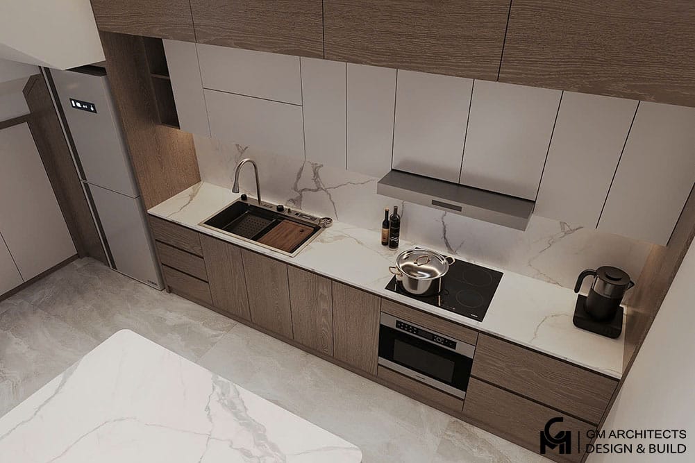 Xây nhà trọn gói anh Chính - An Đồng - Hải Phòng 9 mau noi that tu bep 1