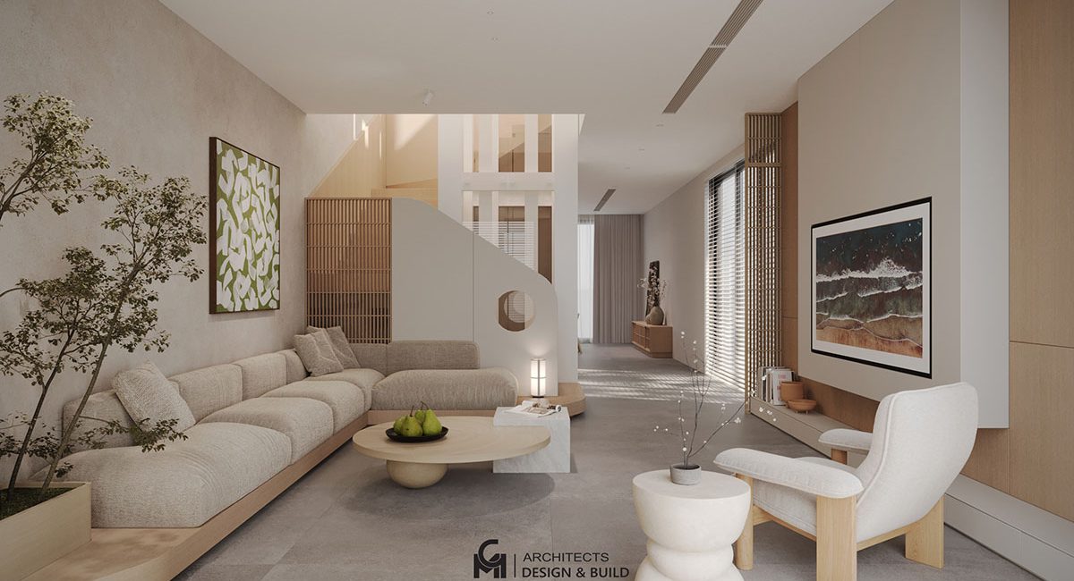 mau thiet ke noi that phong khach phong cach nhat