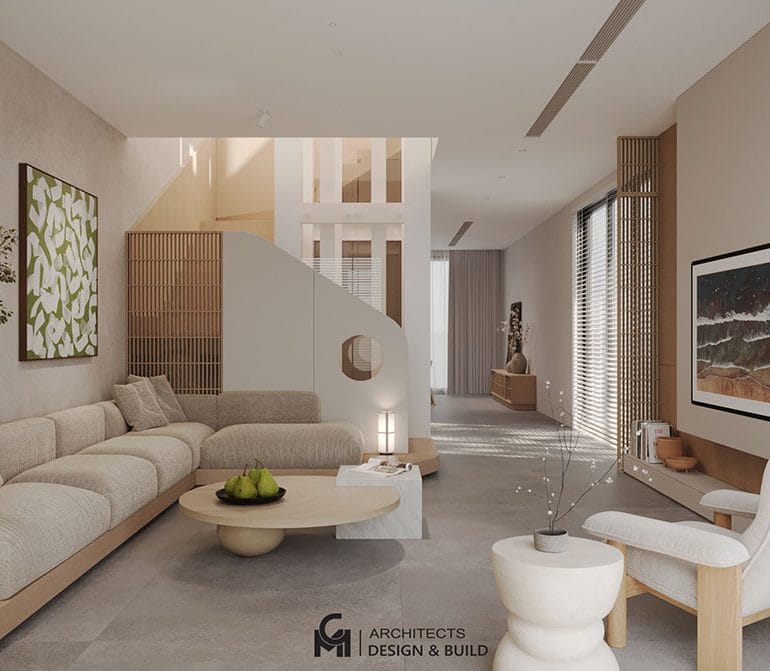 mau thiet ke noi that phong khach phong cach nhat