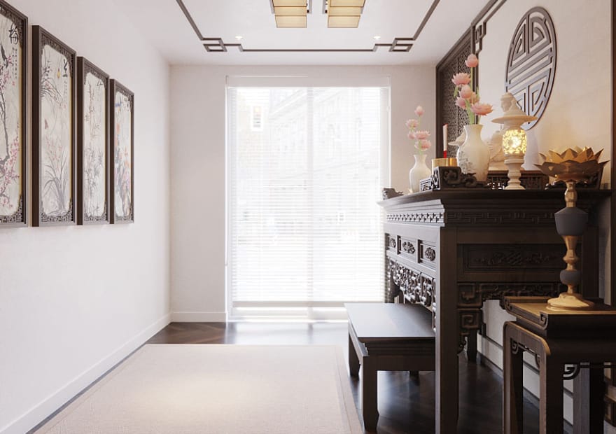 mau thiet ke noi that phong tho 2