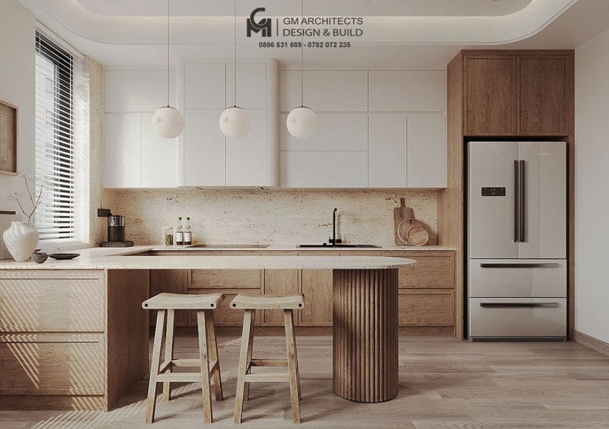 Hoàn thiện nội thất nhà chị Ngọc - Hạ Lý, Hải Phòng 5 thiet ke noi that phong bep