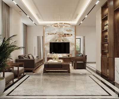 Thiết kế nội thất biệt thự cao cấp – Bí quyết tạo không gian sống đẳng cấp vượt trội 18 thiet ke noi that phong khach vinhomes marina 1