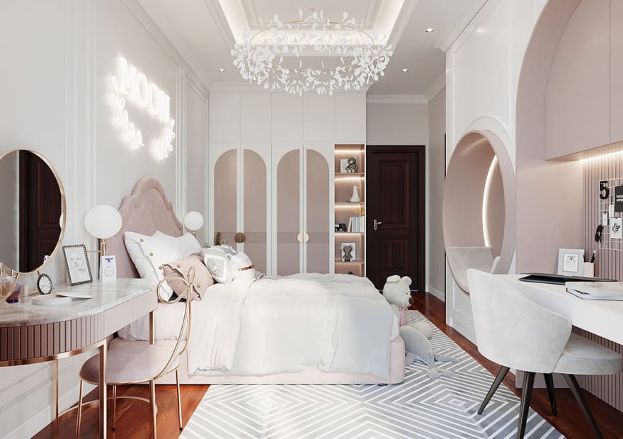 thiet ke noi that phong ngu con gai vinhomes imperia 1