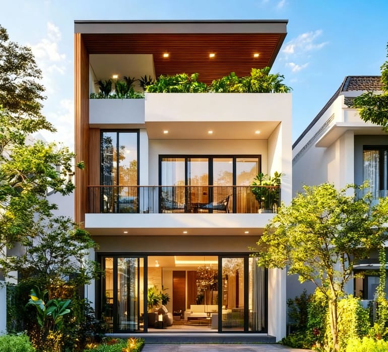 thiet ke nha phong cach toi gian 3