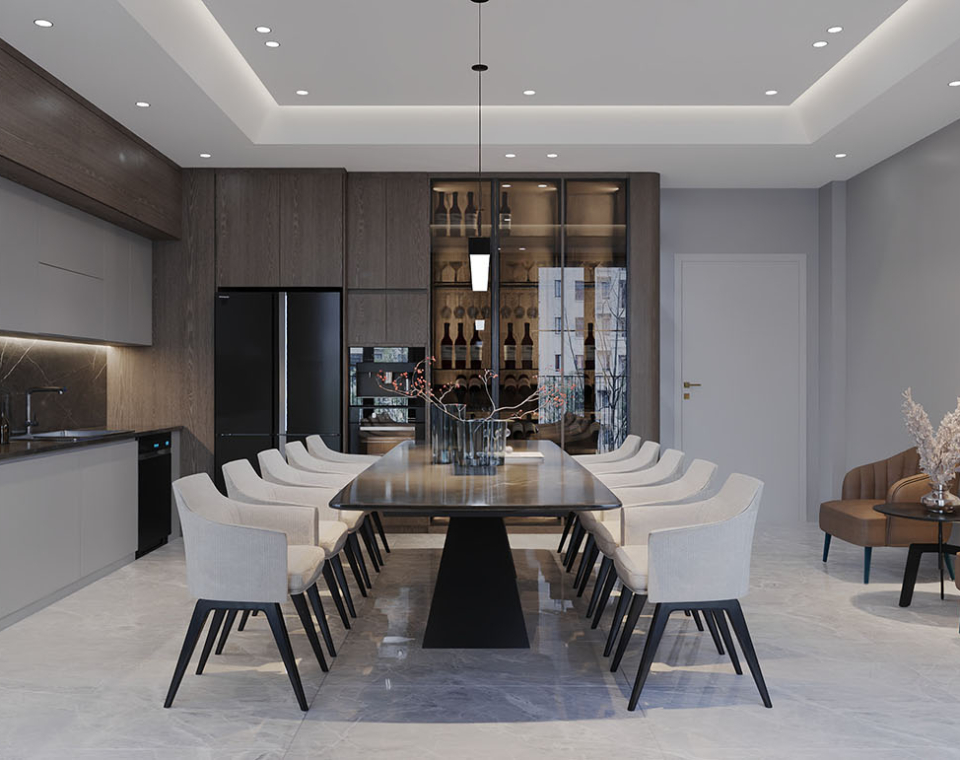 Hoàn thiện nội thất nhà phố tại Đồi Rồng - Hải Phòng 4 thiet ke noi that phong bep 1 4