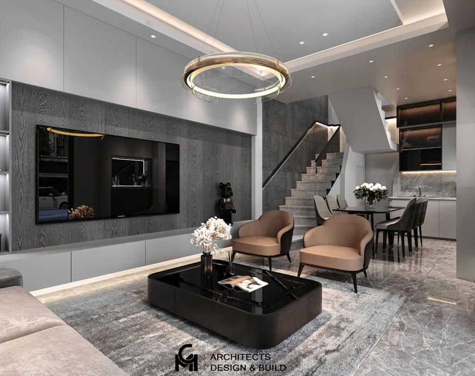 Dự án hoàn thiện nội thất Mr. Hoàng - Đông Khê, Hải Phòng 9 thiet ke noi that phong khach 3 3