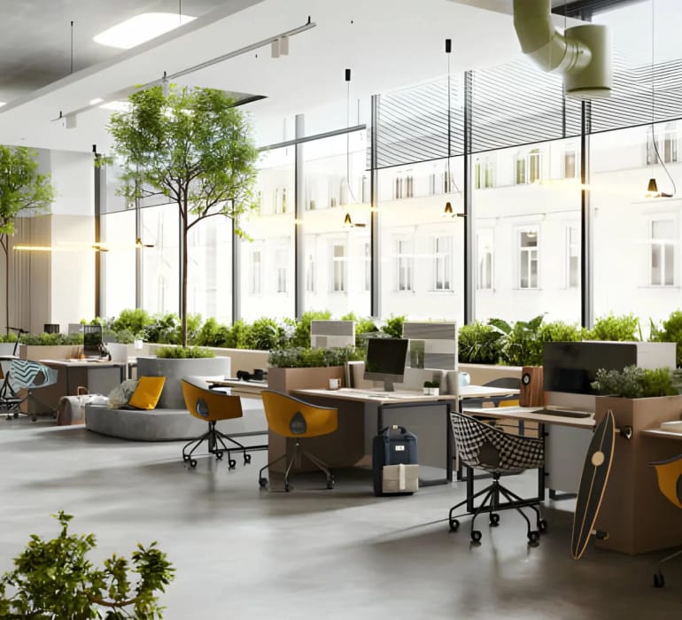 thiet ke thi cong noi that van phong tron goi