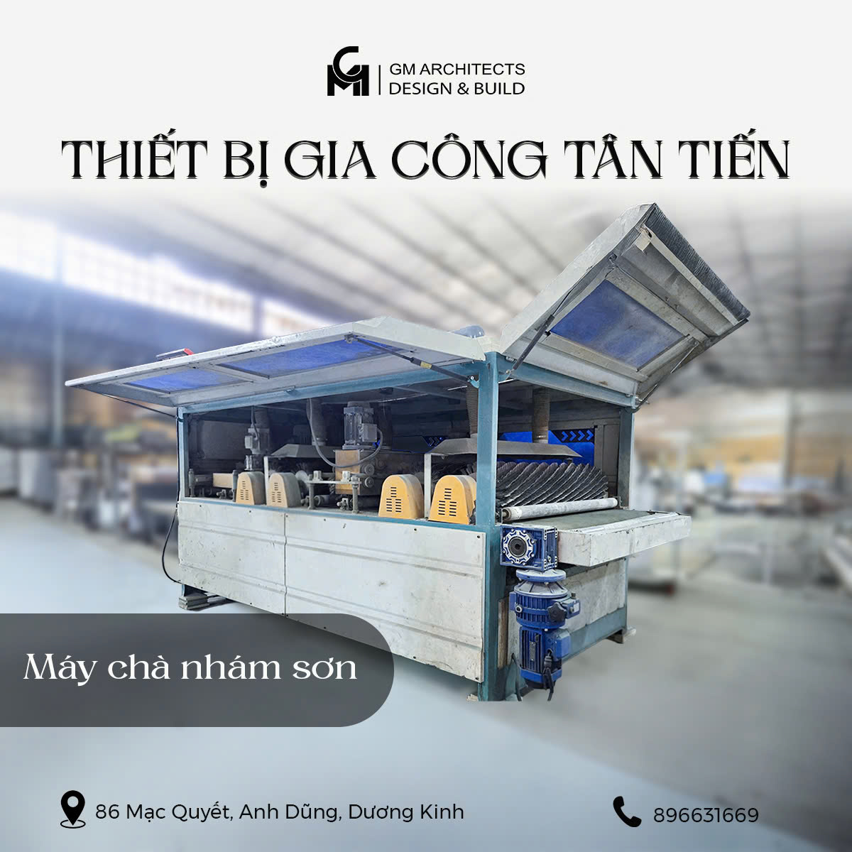 Vì Sao Thiết Bị Gia Công Quyết Định Chất Lượng Công Trình? 17 Máy chà nhám sơn - Thiết bị gia công tân tiến tại GM ARCHITECTS DESIGN & BUILD