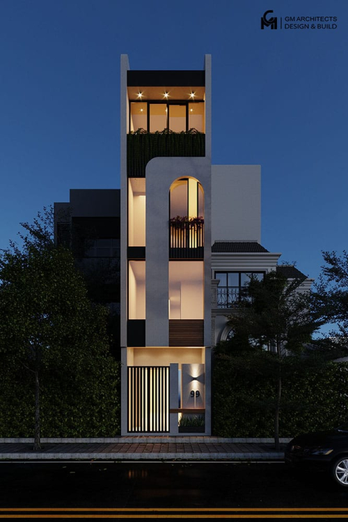 mau thiet ke ngoai that nha pho 4 tang dep 1